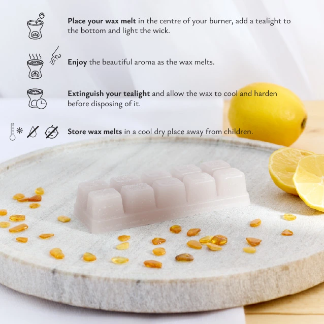 Wax Melt Snap Bar - Mediterranean Lemon & Amber - Image 4