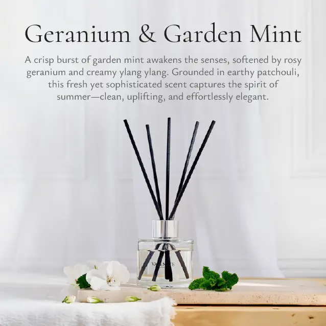 Reed Diffuser -  Geranium & Garden Mint - Image 4